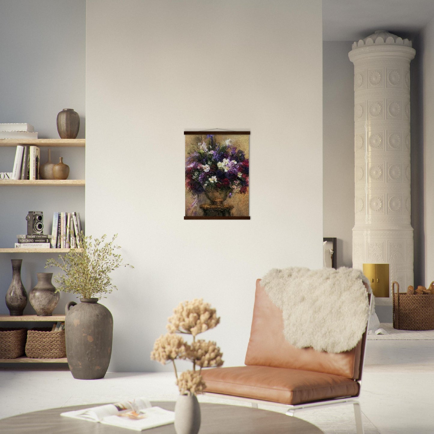 Flowers study 22, Museum-Quality Matte Paper Poster with Hanger