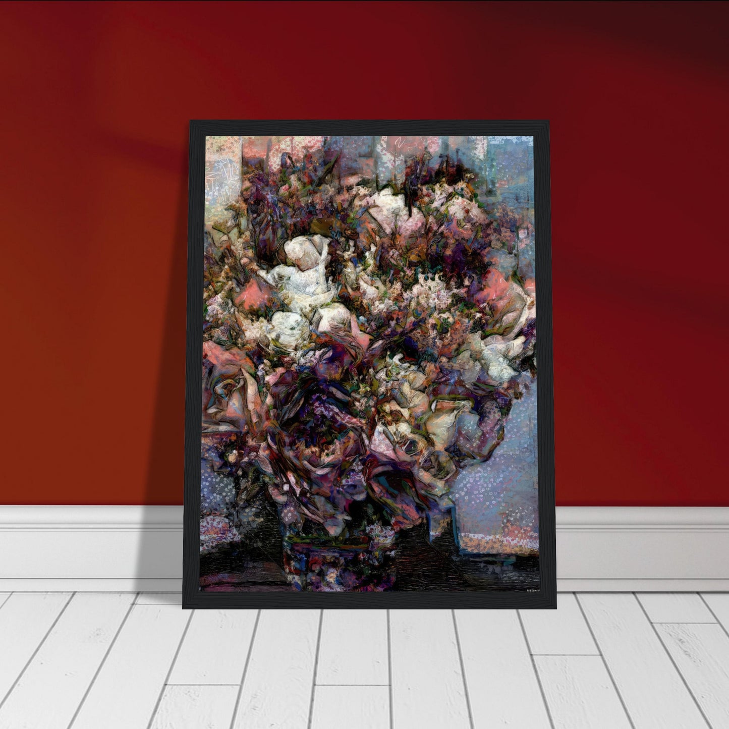 Flowers study 28, Museum-Quality Matte Paper Wooden Framed Poster