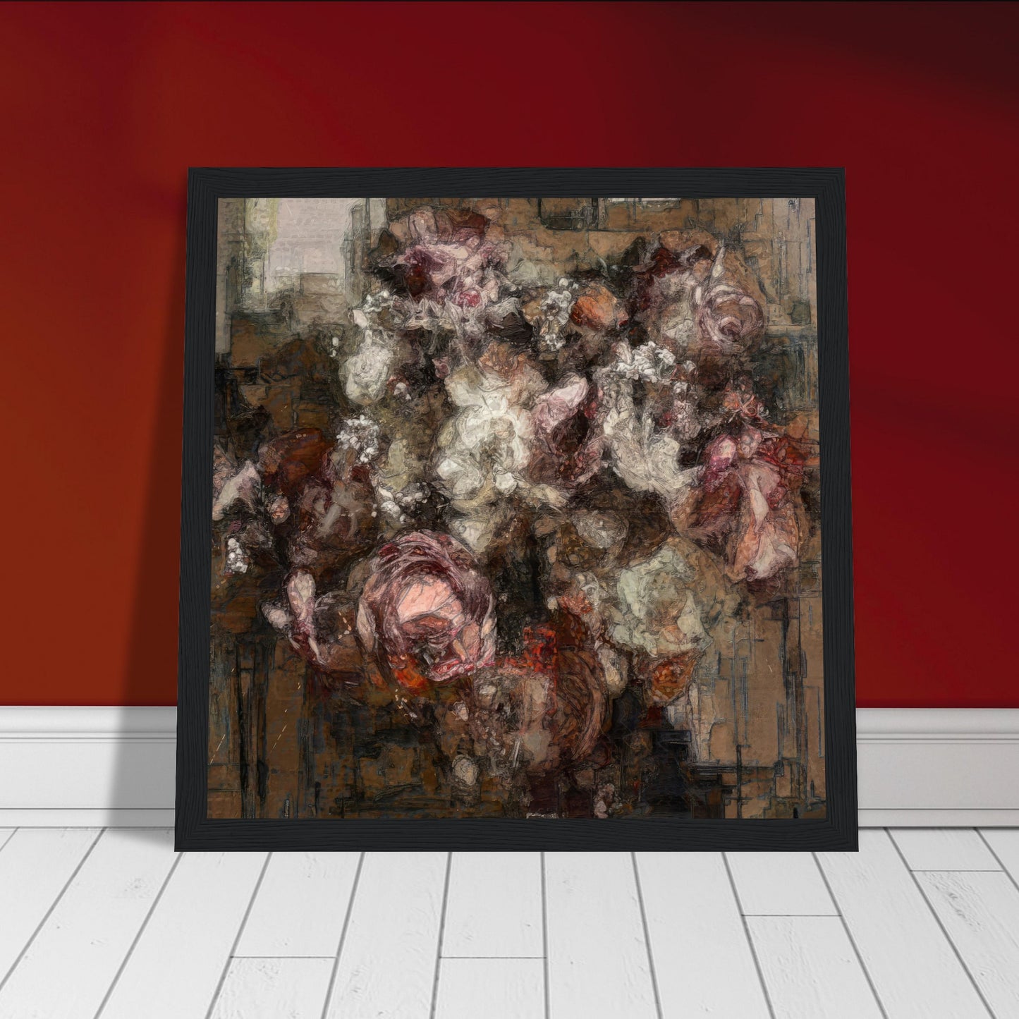 Flowers study 11, Museum-Quality Matte Paper Wooden Framed Poster