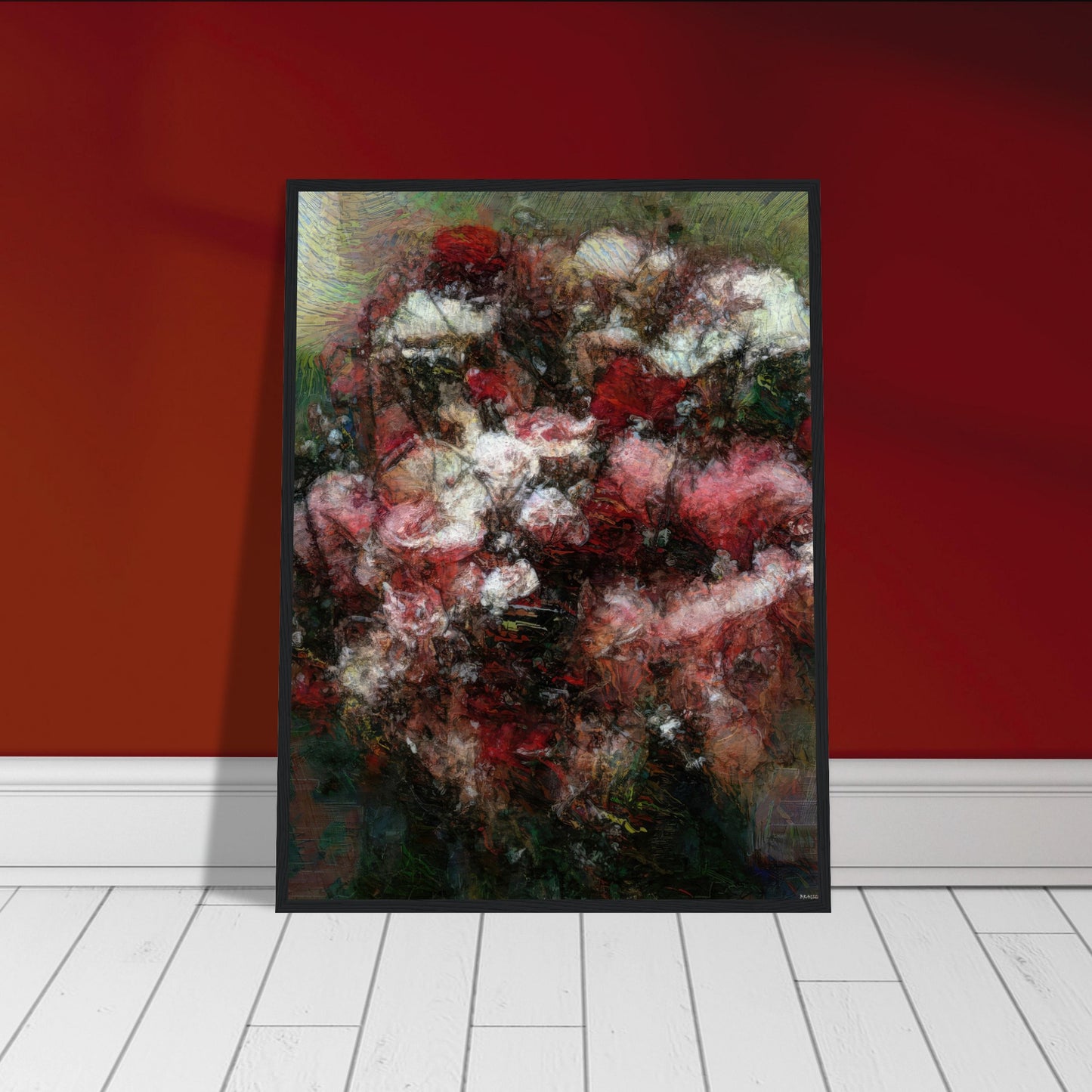 Flowers study 27, Museum-Quality Matte Paper Wooden Framed Poster