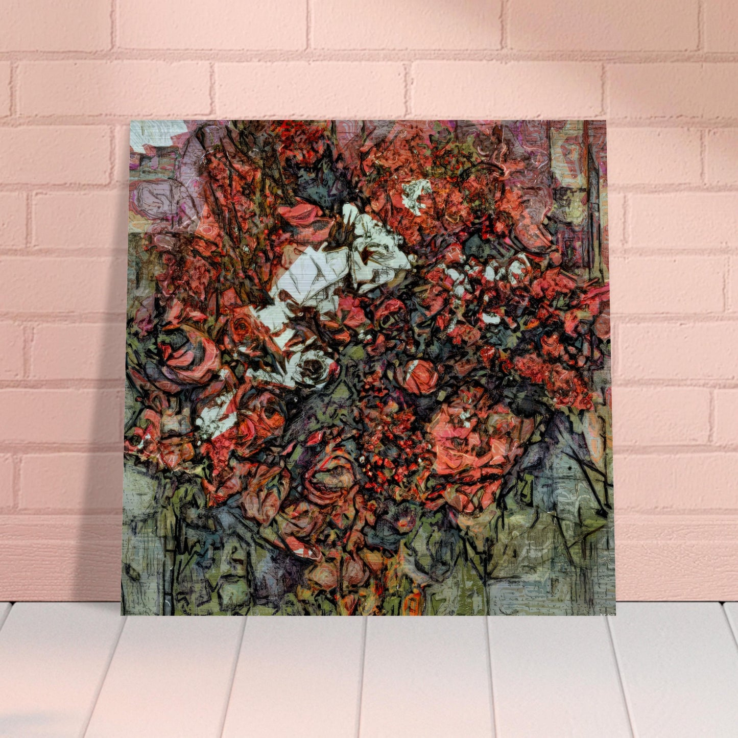 Flowers study 12, Brushed Aluminum Print