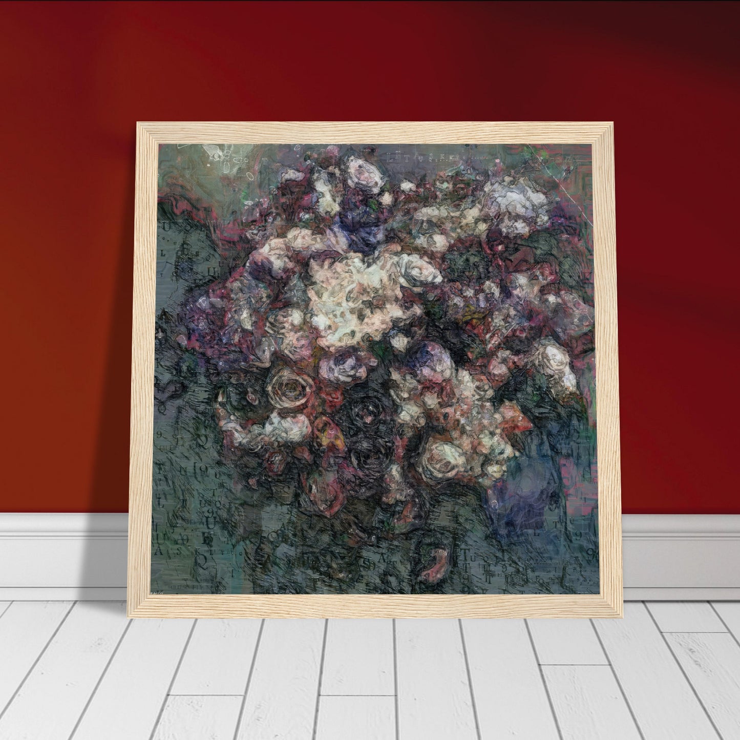 Flowers study 19, Museum-Quality Matte Paper Wooden Framed Poster