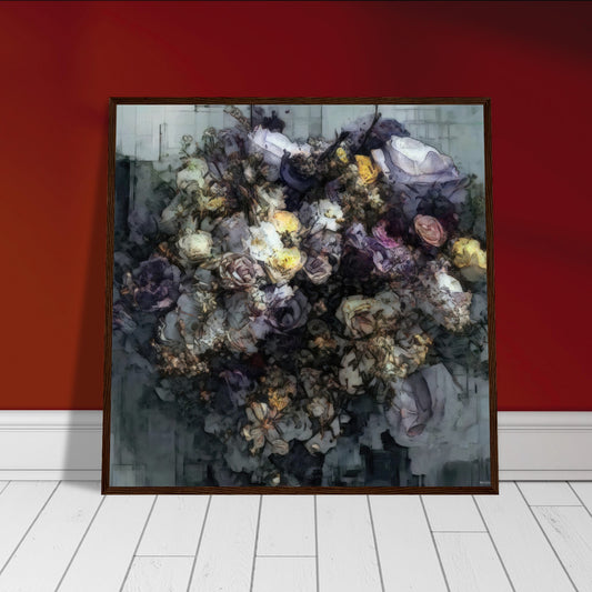 Flowers study 2, Museum-Quality Matte Paper Wooden Framed Poster