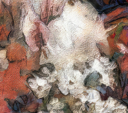 Flowers study 17, Metal 100 x 100 cm