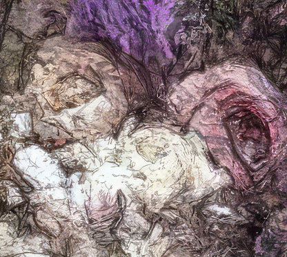 Flower study 1, Acrylic Glass on Metal 100 x 100 cm