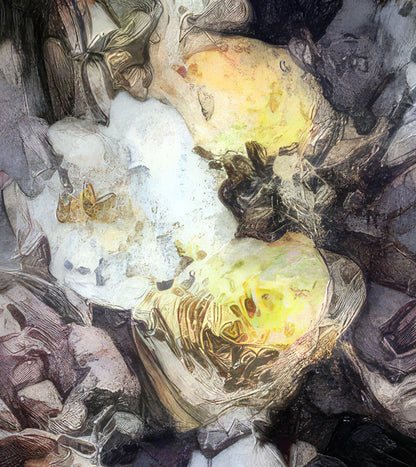 Flowers study 2, Acrylic Glass on Metal 100 x 100 cm