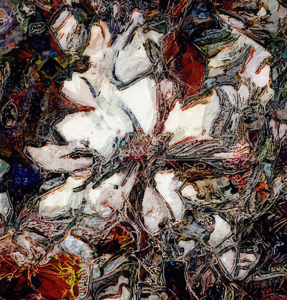 Flowers study 4, Acrylic Glass on Metal 100 x 100 cm