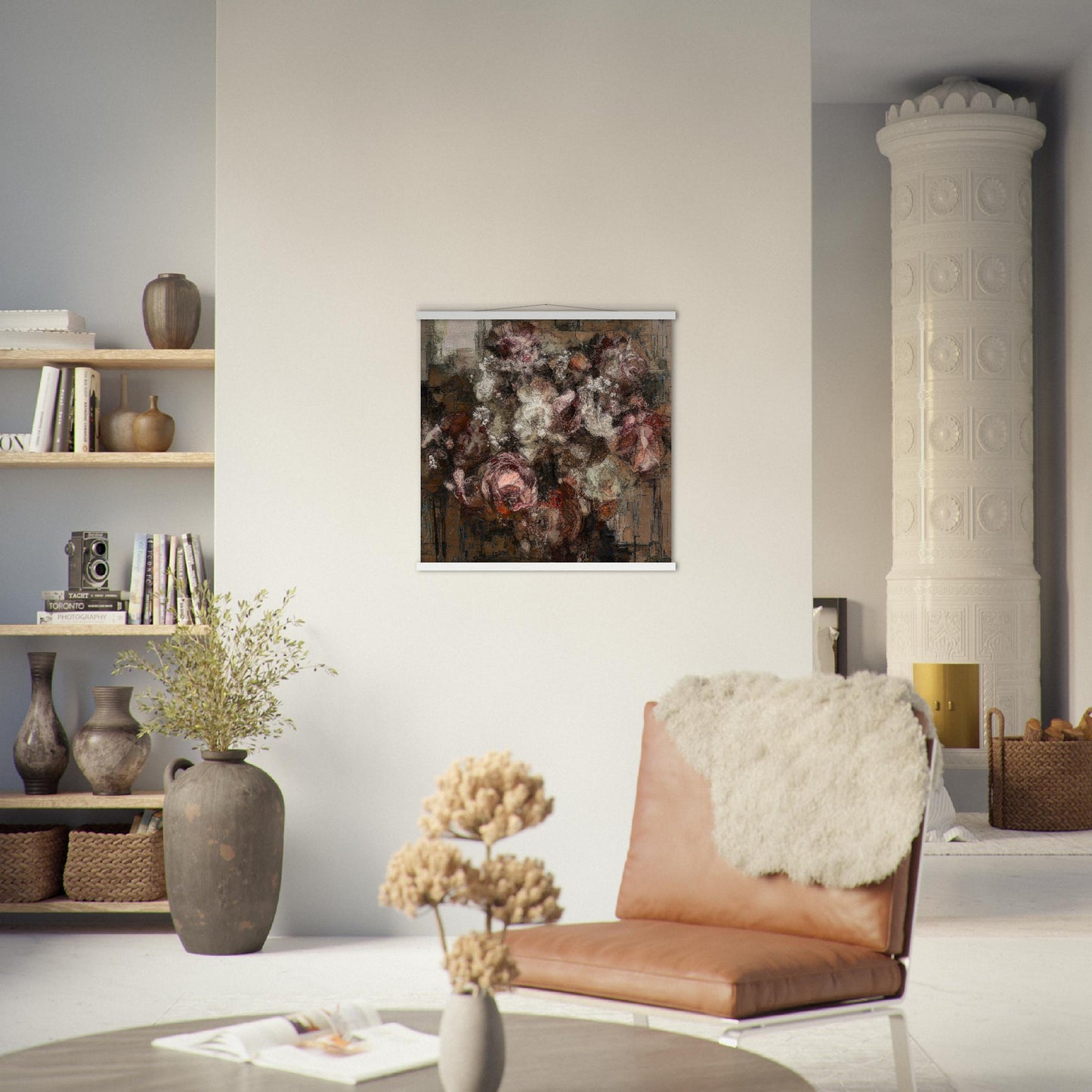 Flowers study 11, Museum-Quality Matte Paper Poster with Hanger