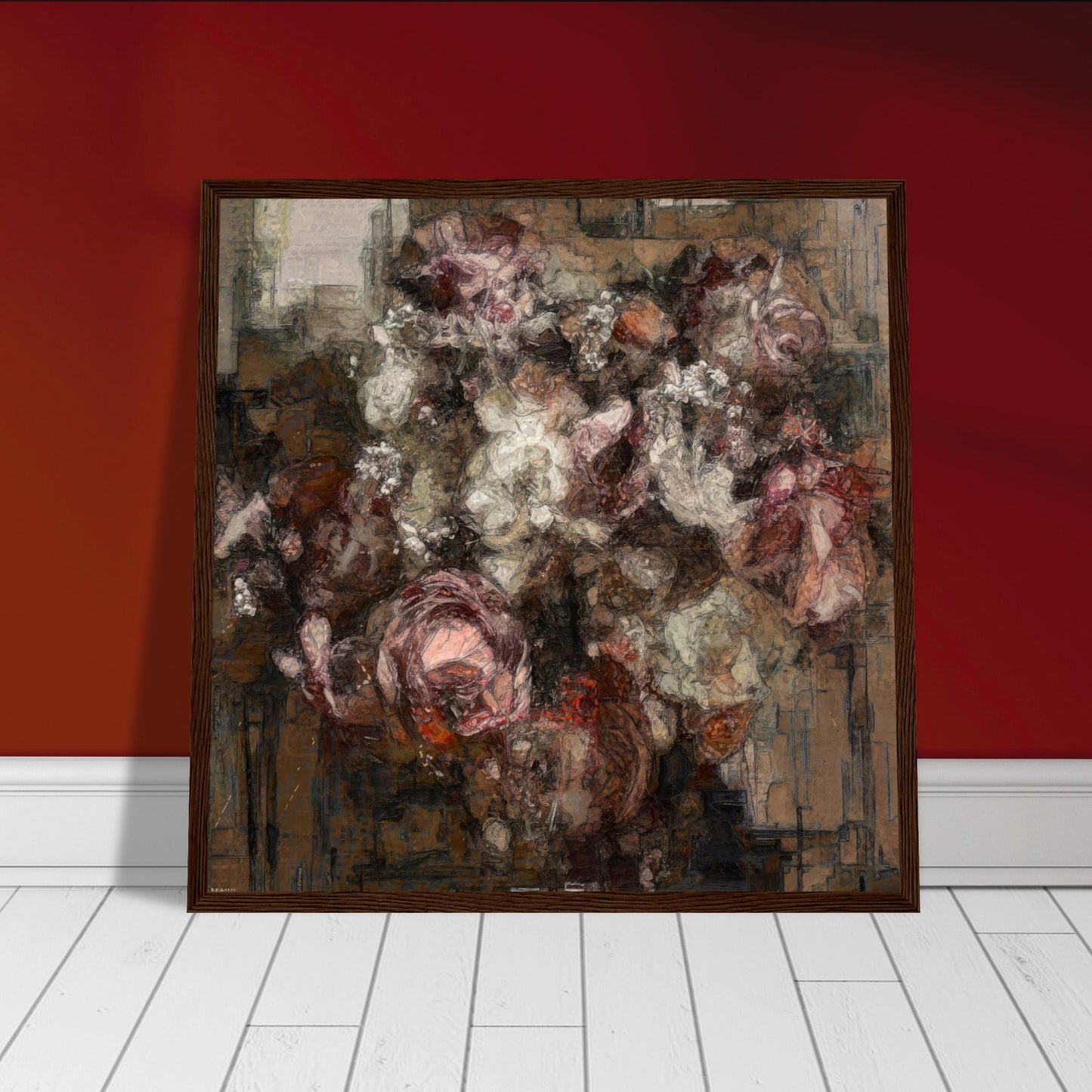 Flowers study 11, Museum-Quality Matte Paper Wooden Framed Poster