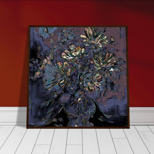 Flowers study 5, Museum-Quality Matte Paper Wooden Framed Poster