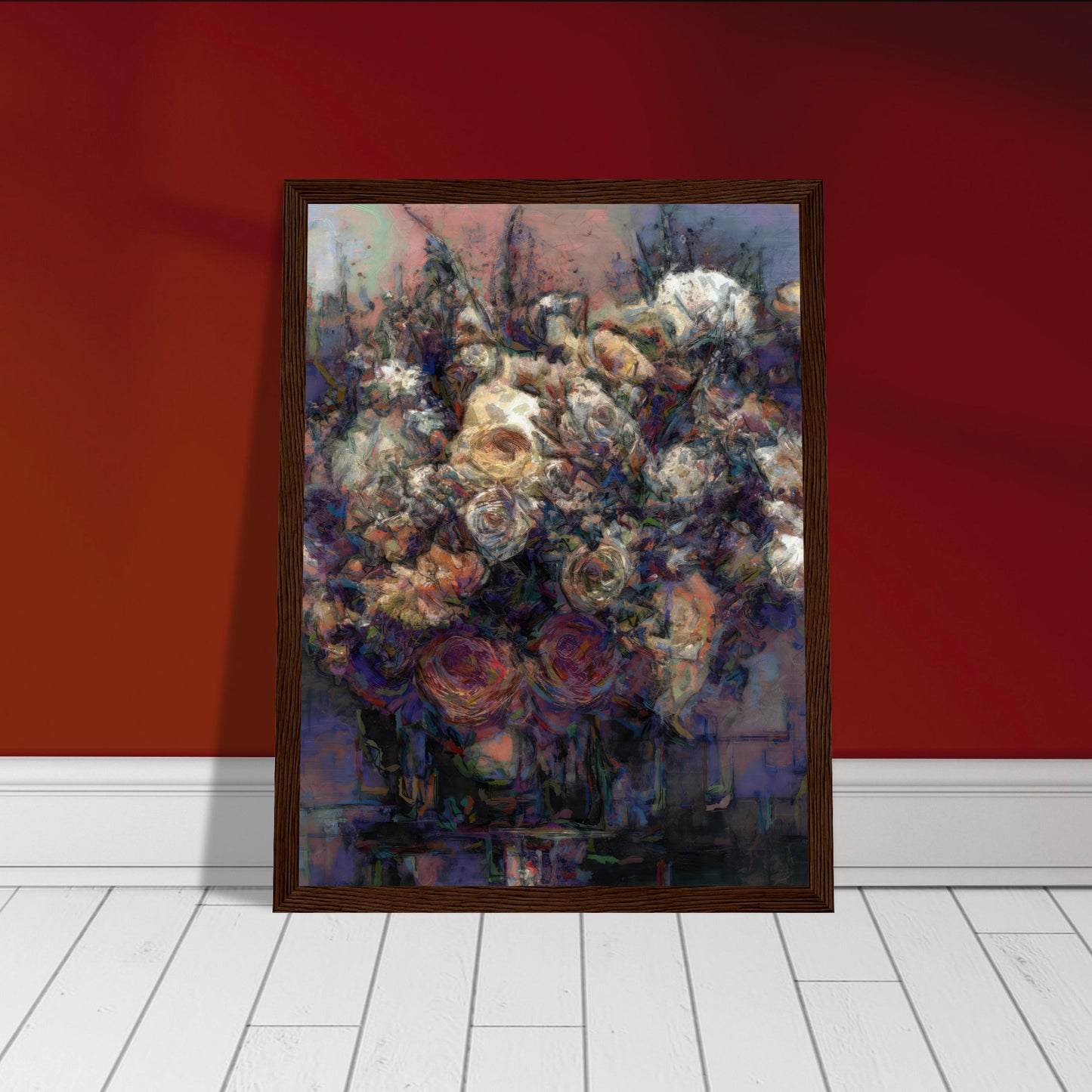 Flowers study 25, Museum-Quality Matte Paper Wooden Framed Poster