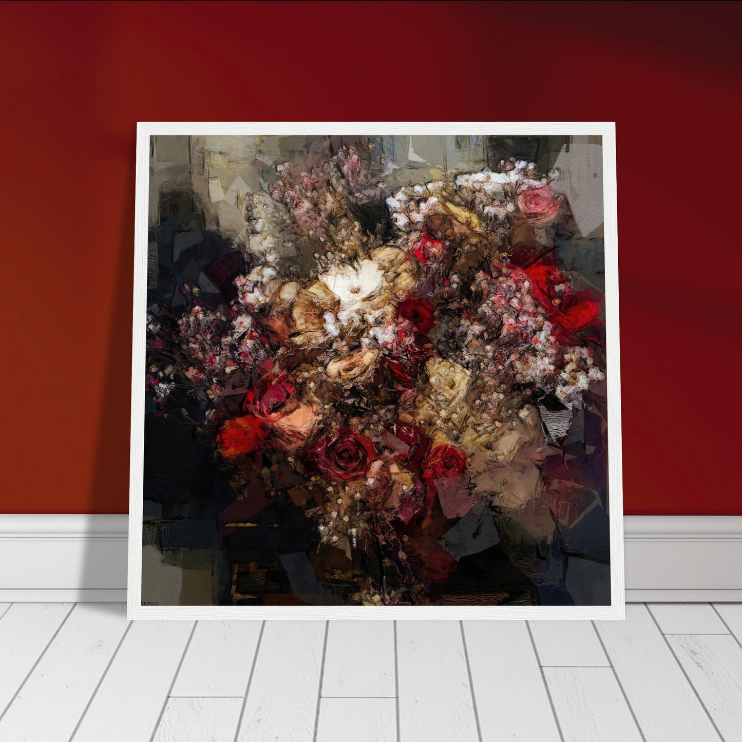 Flowers study 14, Museum-Quality Matte Paper Wooden Framed Poster