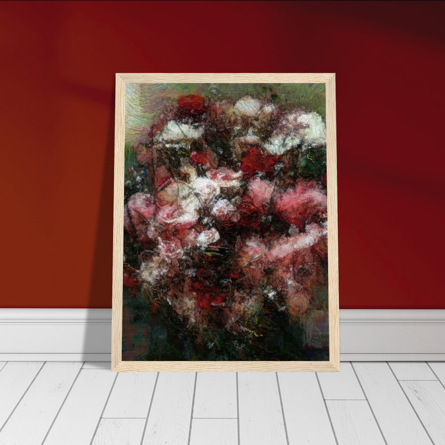 Flowers study 27, Museum-Quality Matte Paper Wooden Framed Poster