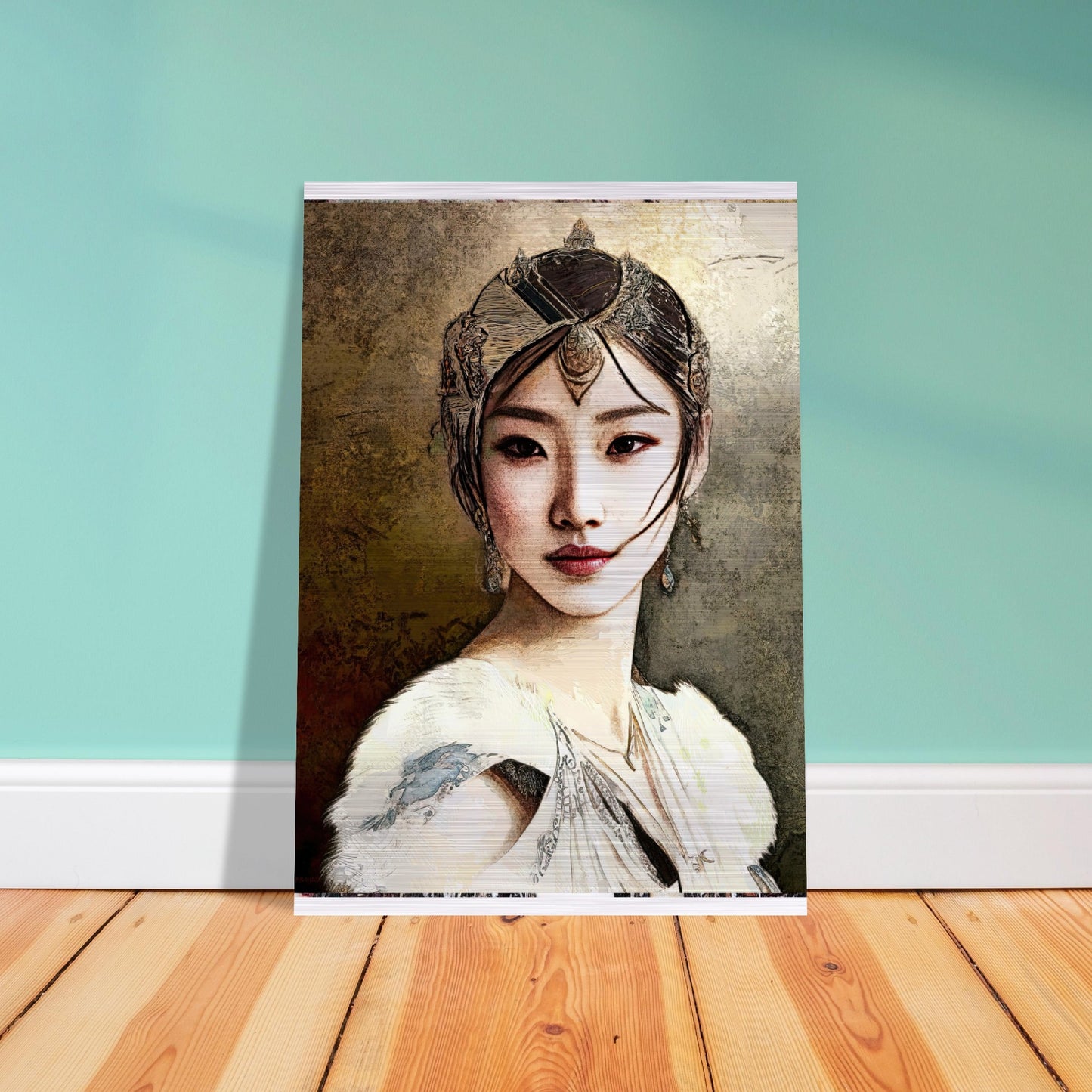 Yuan, Brushed Aluminum Print