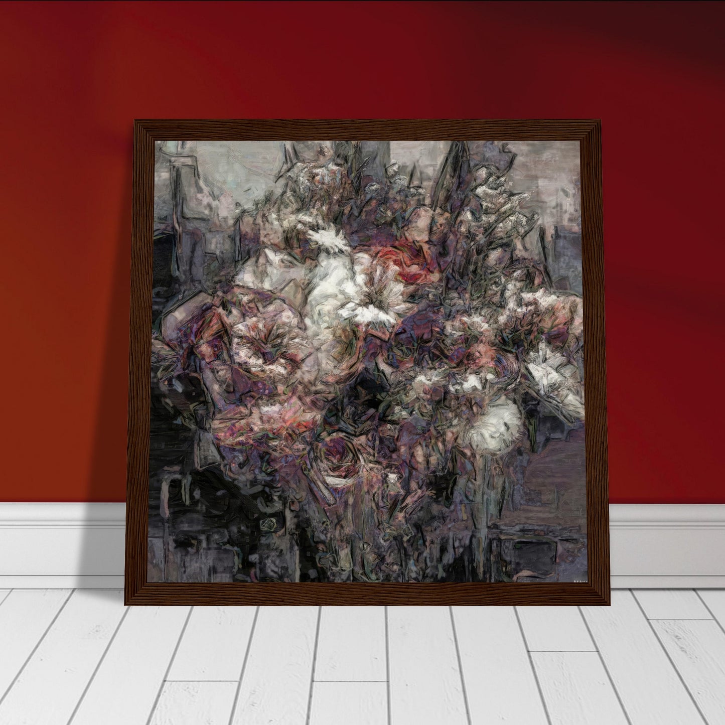 Flowers study 16, Museum-Quality Matte Paper Wooden Framed Poster