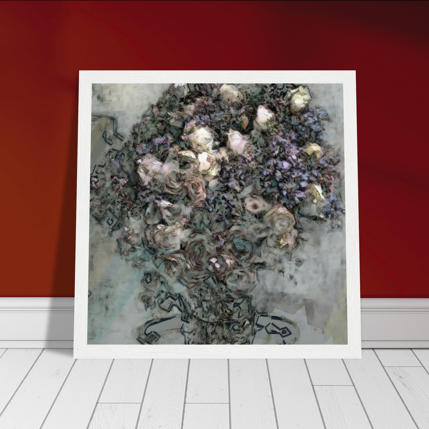 Flowers study 7, Museum-Quality Matte Paper Wooden Framed Poster
