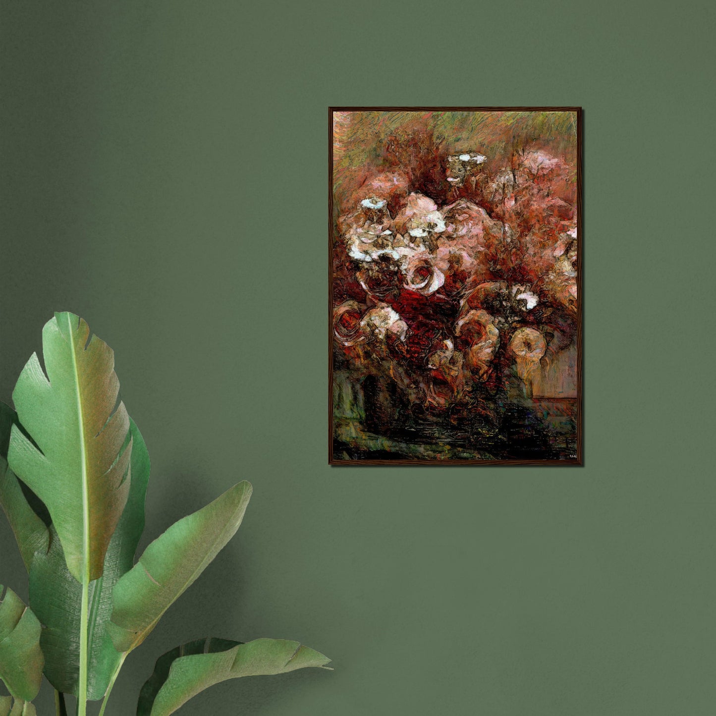 Flowers study 29, Museum-Quality Matte Paper Wooden Framed Poster