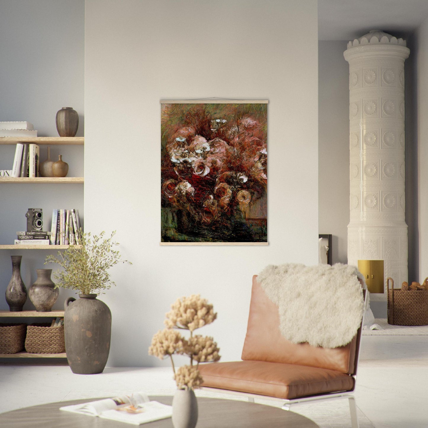 Flowers study 29, Museum-Quality Matte Paper Poster with Hanger