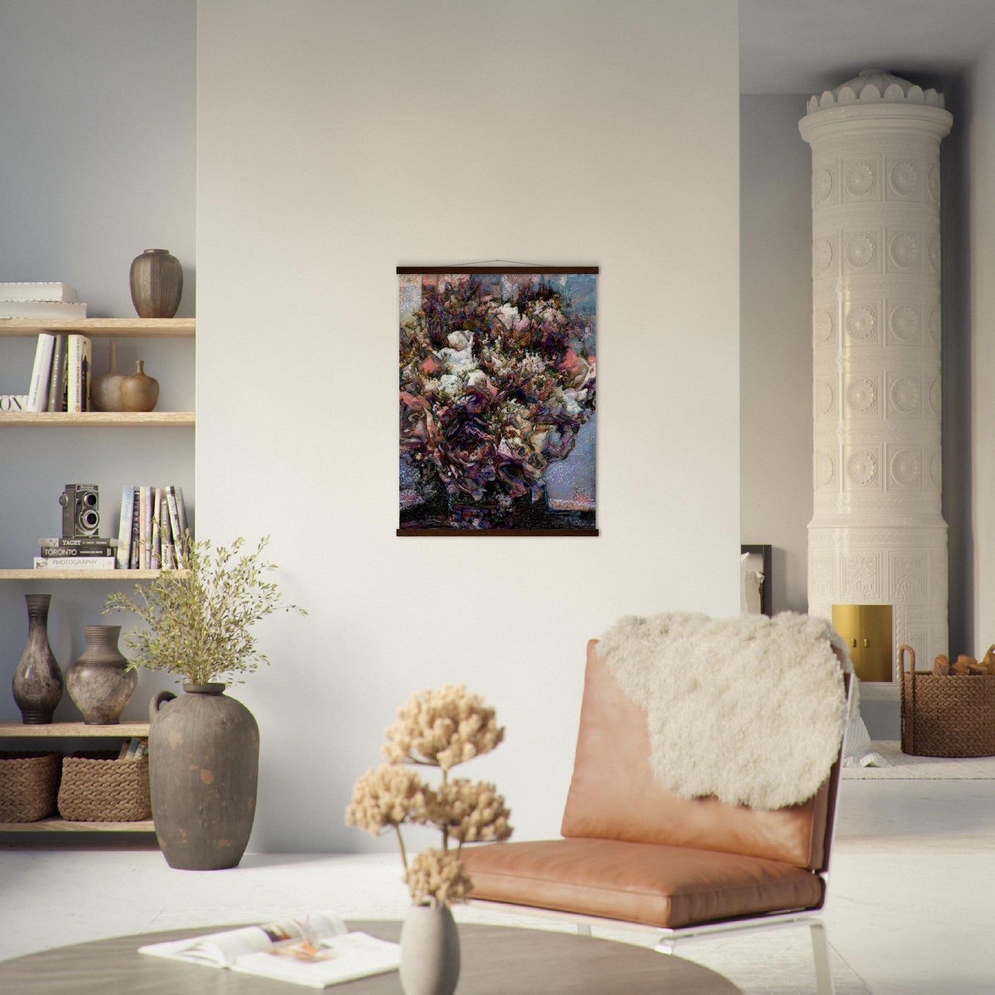 Flowers study 28, Museum-Quality Matte Paper Poster with Hanger