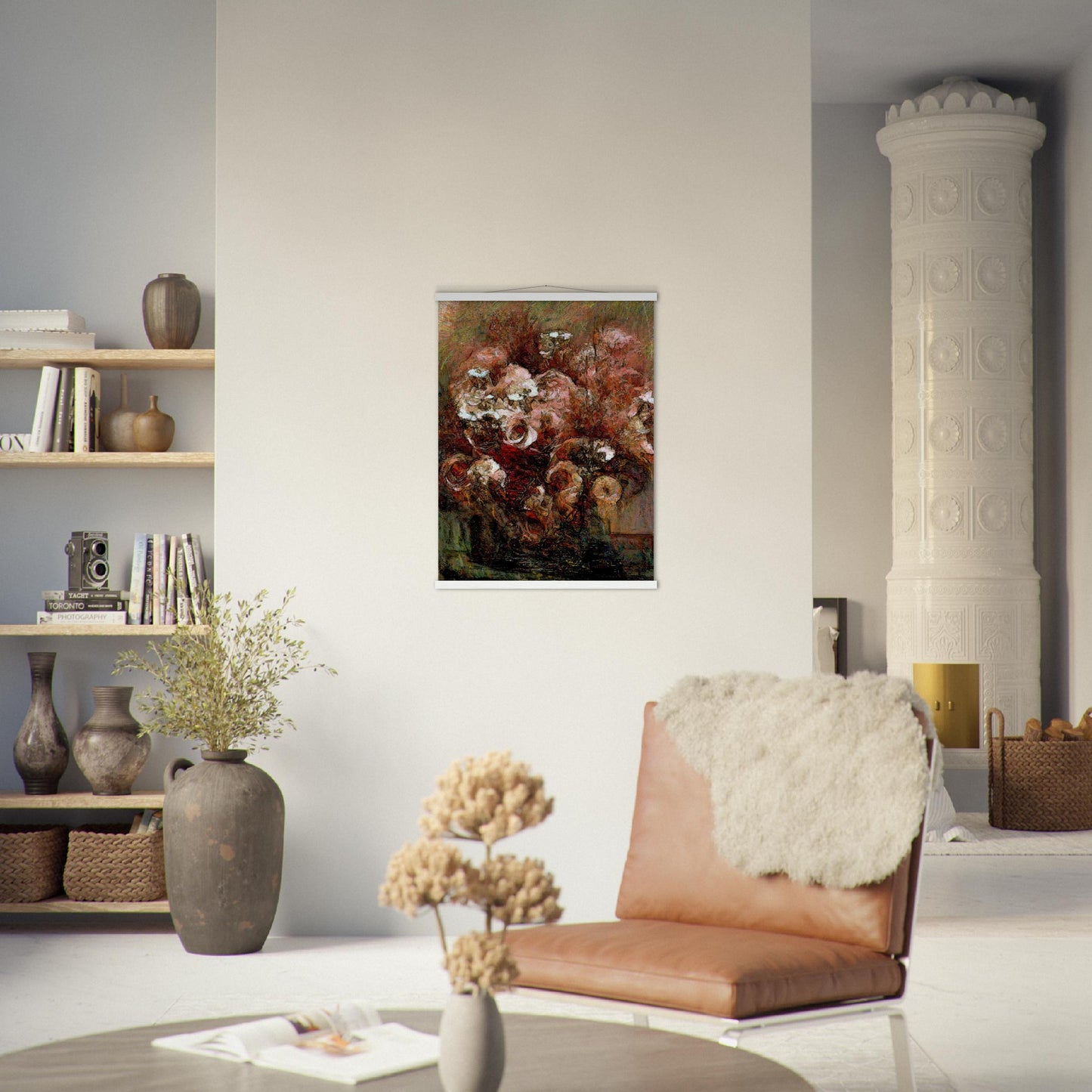 Flowers study 29, Museum-Quality Matte Paper Poster with Hanger