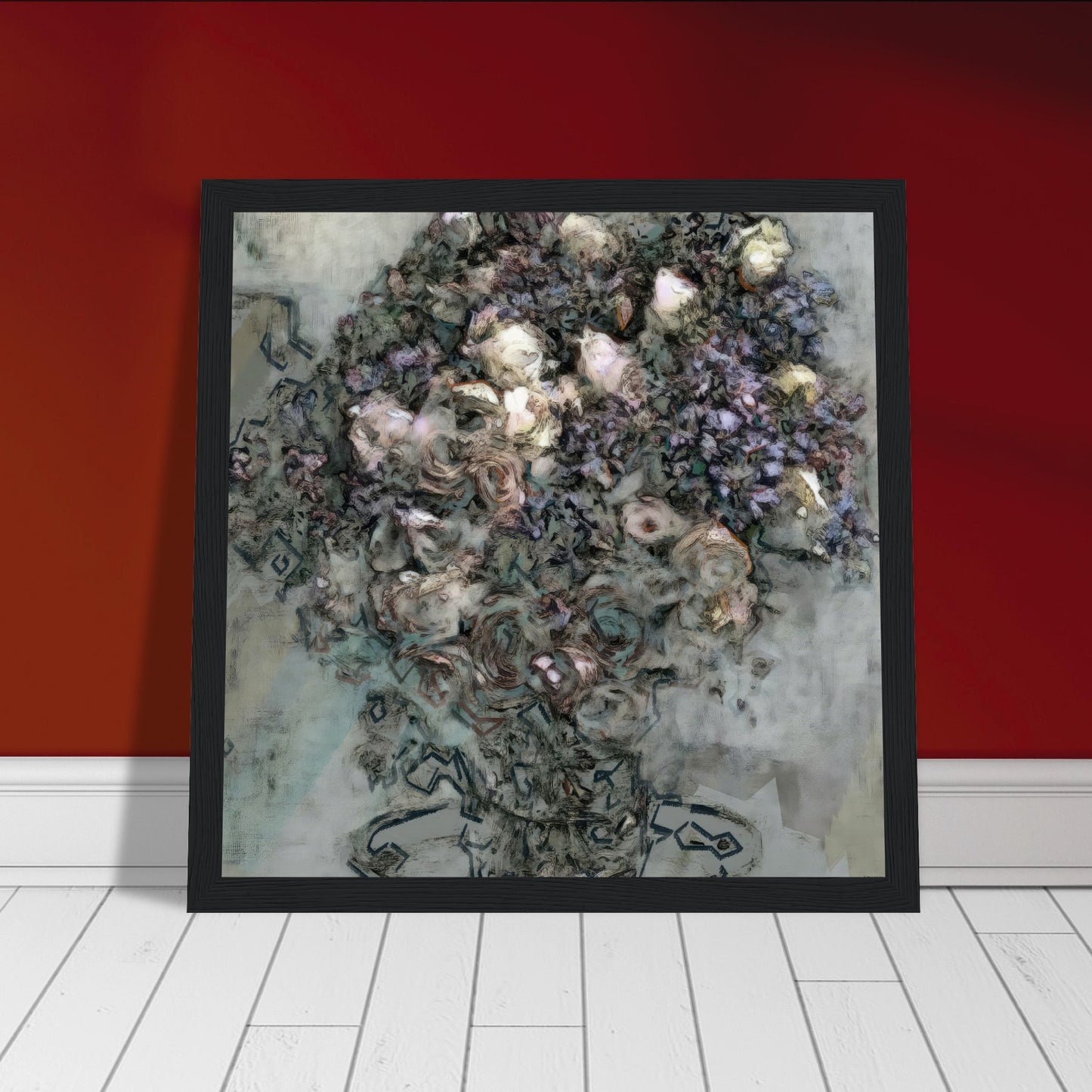 Flowers study 7, Museum-Quality Matte Paper Wooden Framed Poster