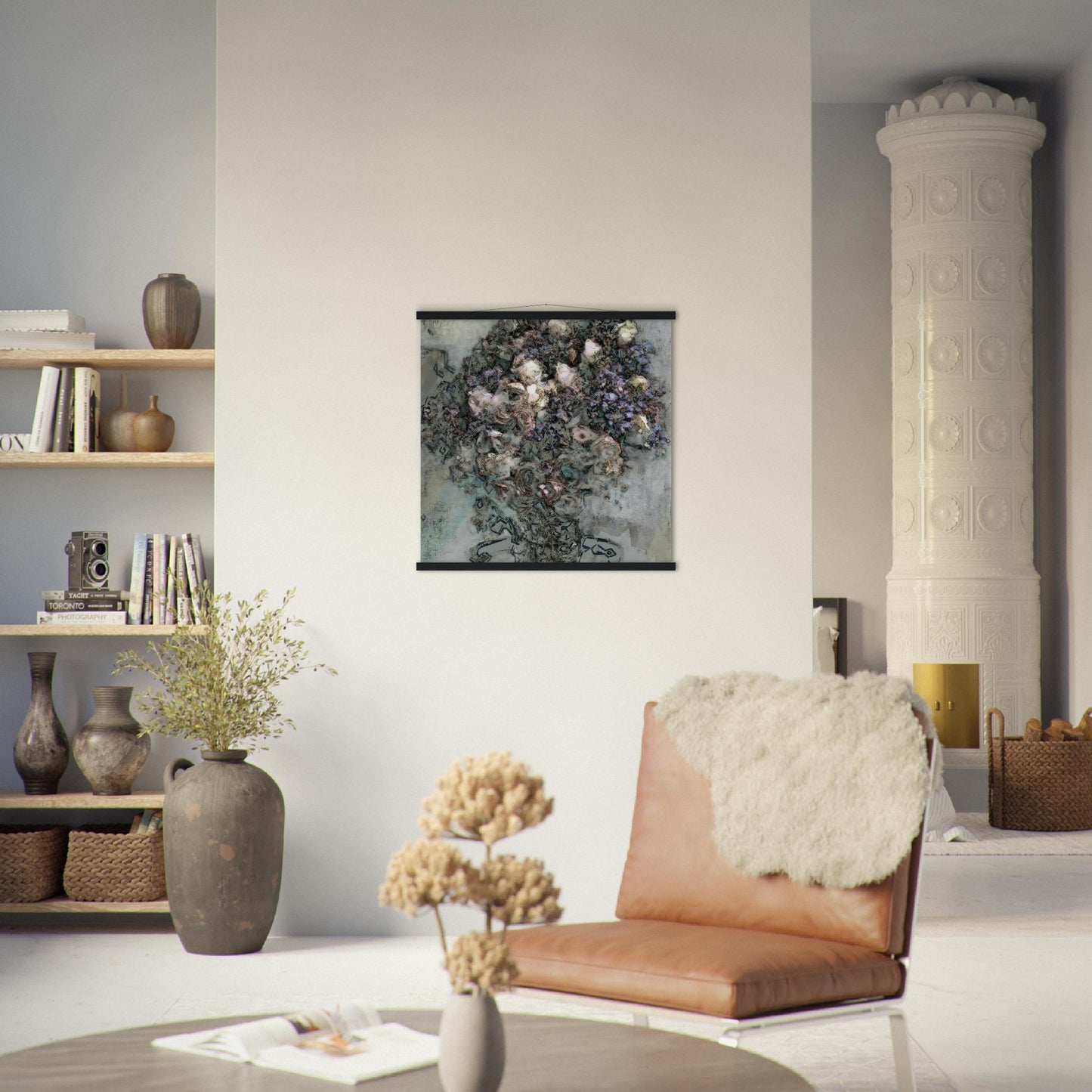 Flowers study 7, Museum-Quality Matte Paper Poster with Hanger