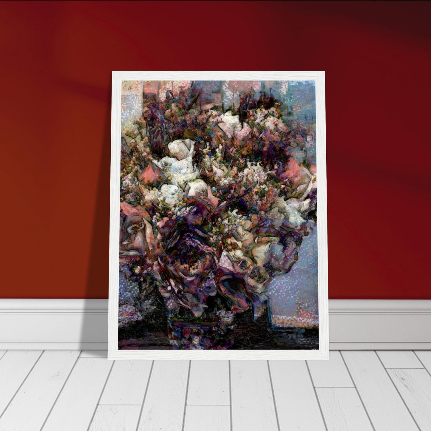 Flowers study 28, Museum-Quality Matte Paper Wooden Framed Poster