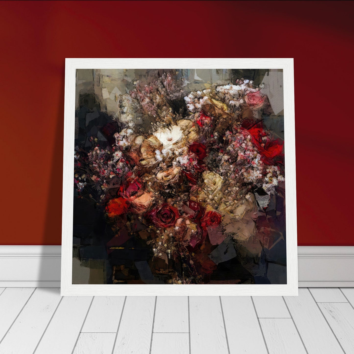 Flowers study 14, Museum-Quality Matte Paper Wooden Framed Poster