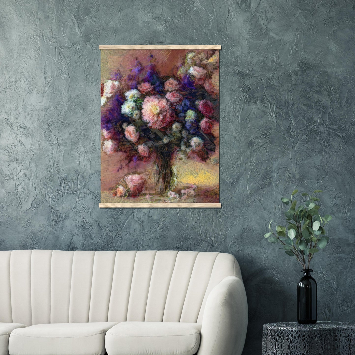 Flowers study 24, Museum-Quality Matte Paper Poster with Hanger
