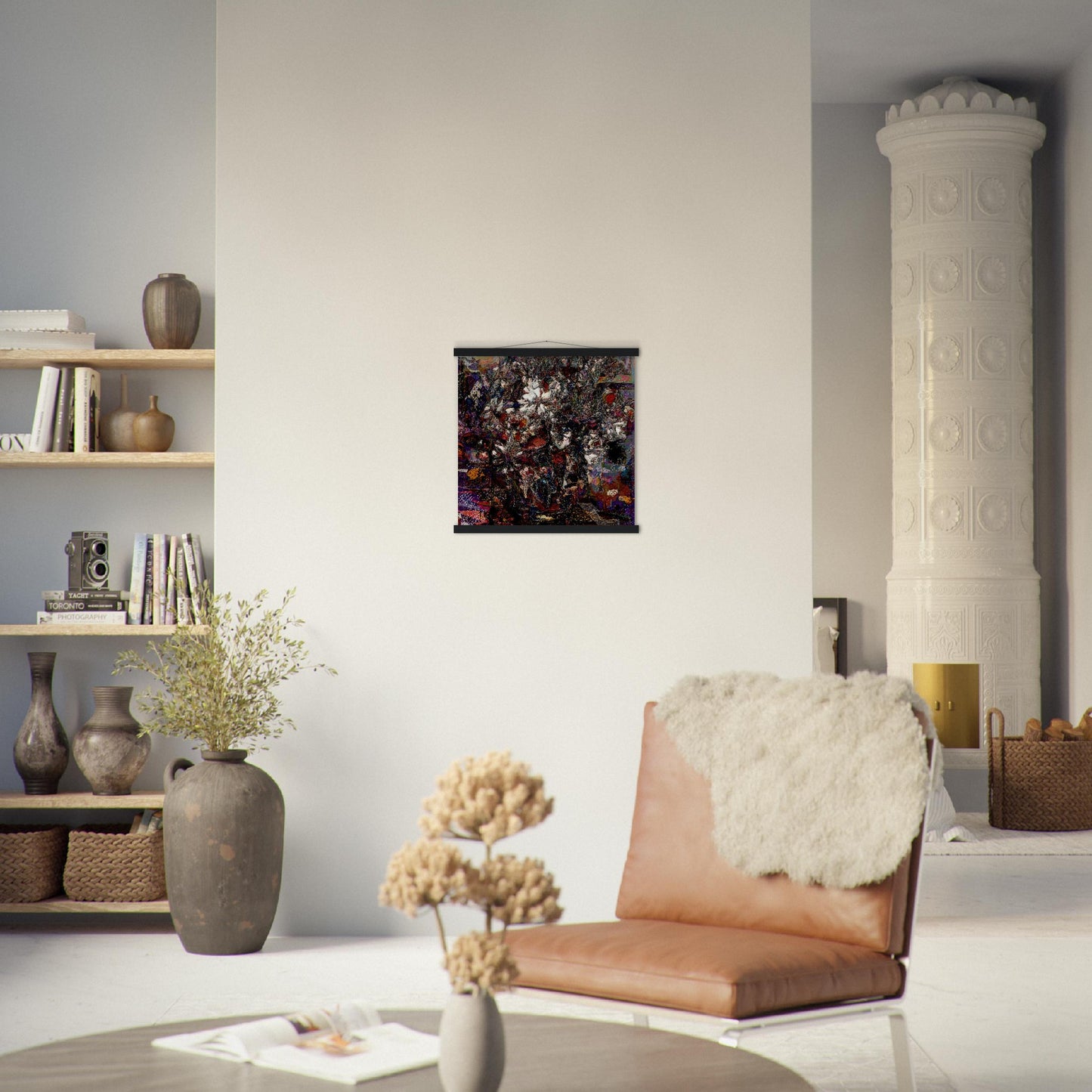 Flowers study 4, Museum-Quality Matte Paper Poster with Hanger