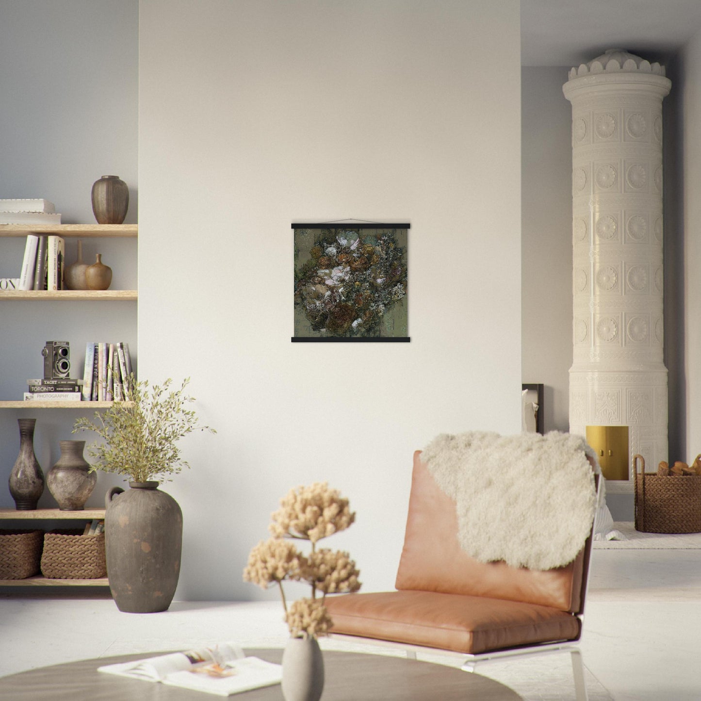 Flowers study 9, Museum-Quality Matte Paper Poster with Hanger