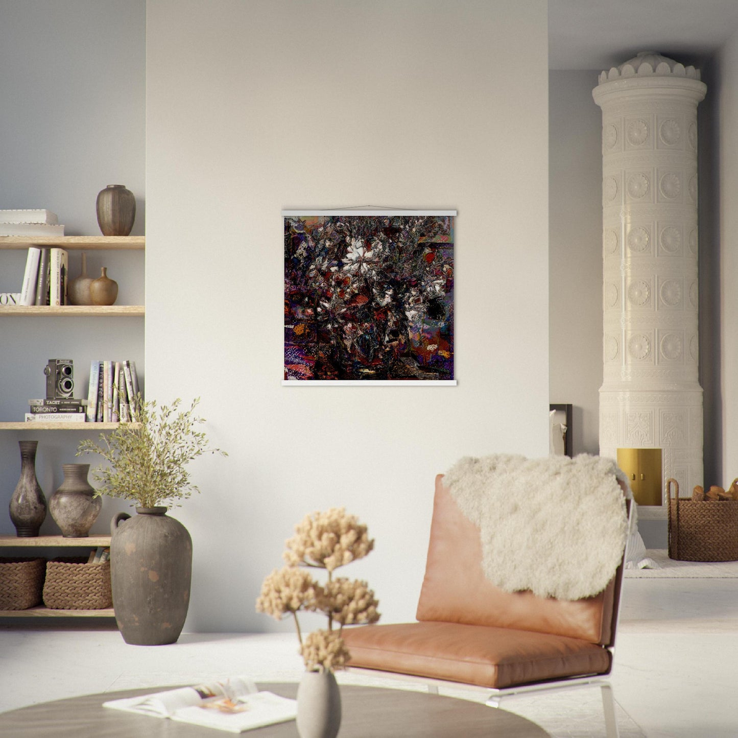 Flowers study 4, Museum-Quality Matte Paper Poster with Hanger