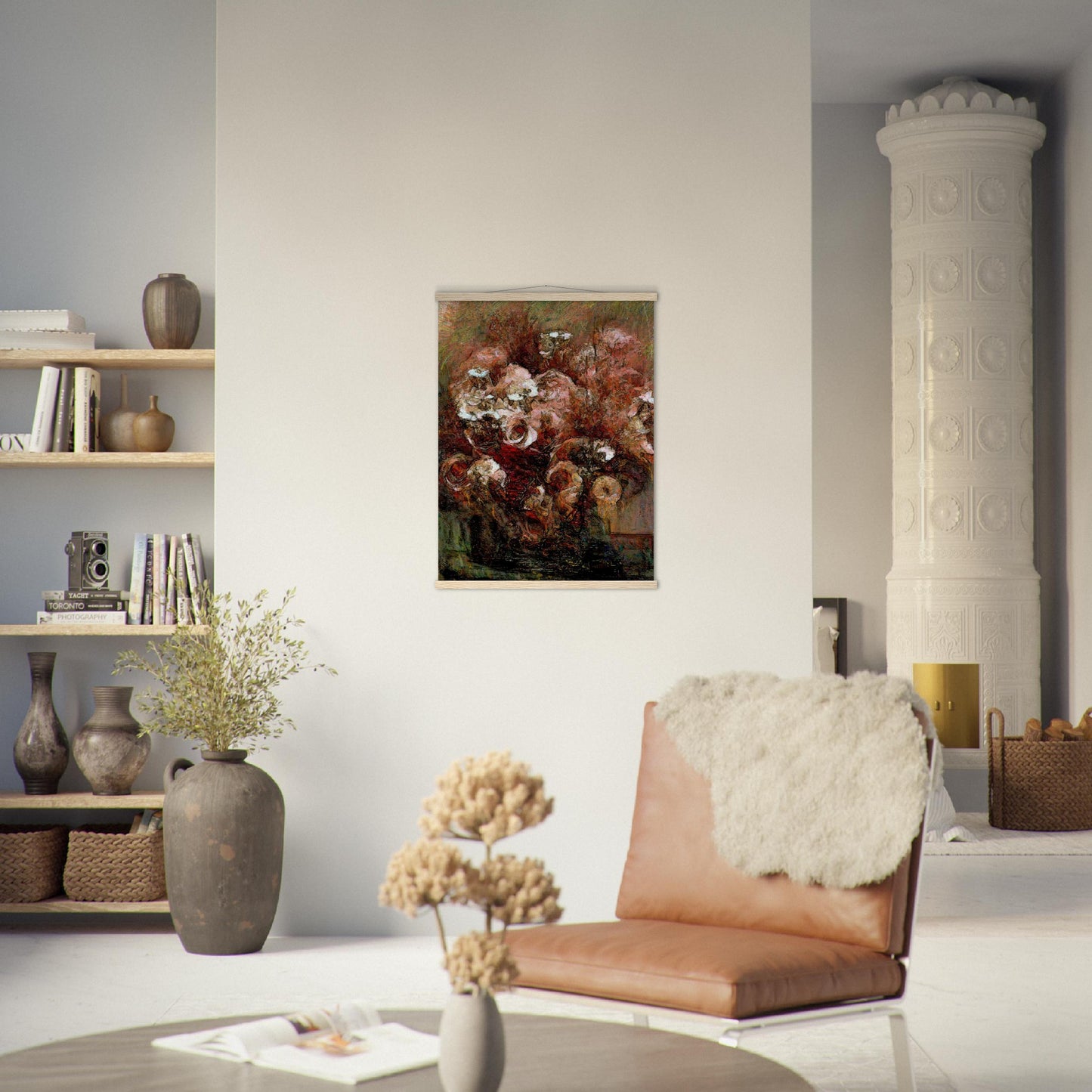 Flowers study 29, Museum-Quality Matte Paper Poster with Hanger