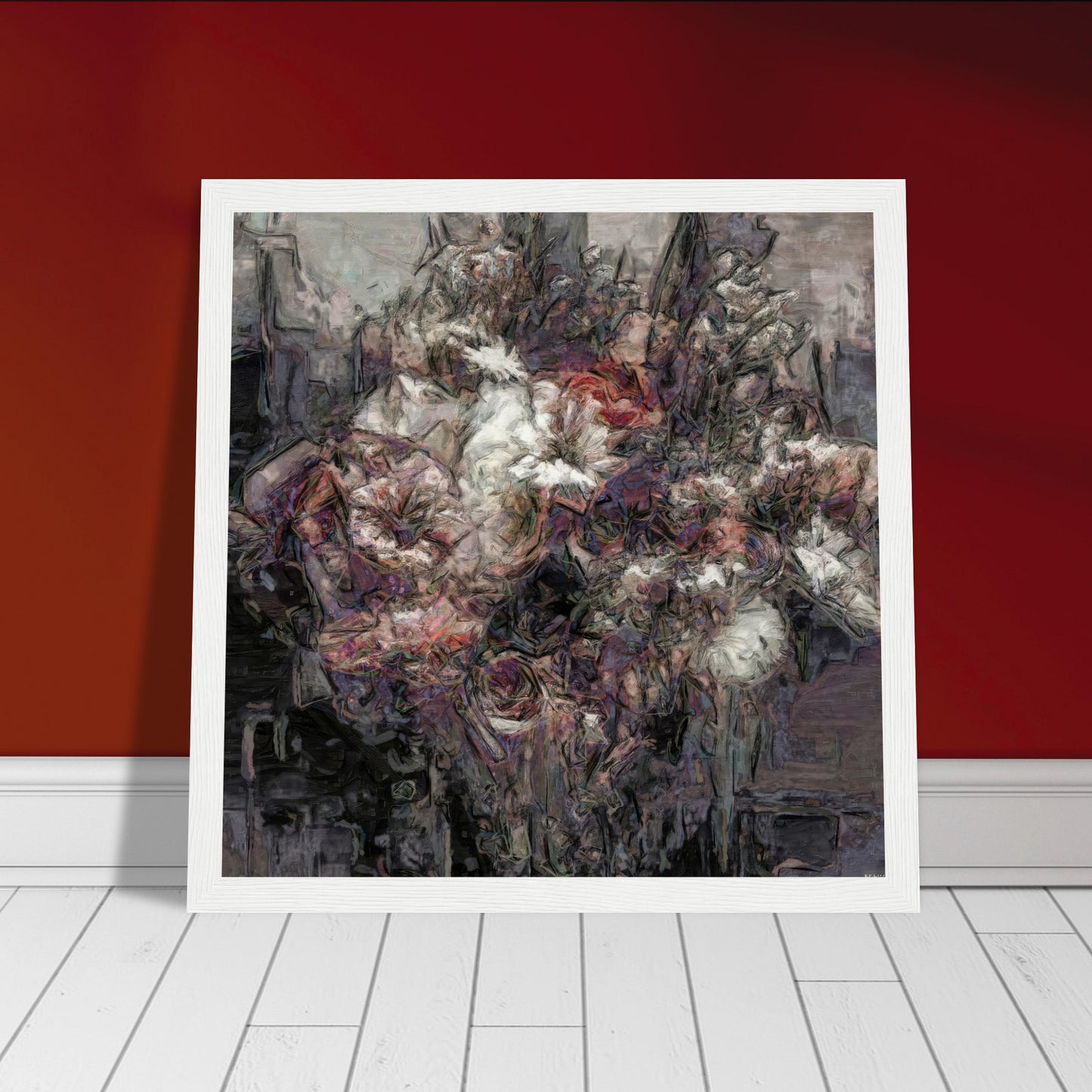 Flowers study 16, Museum-Quality Matte Paper Wooden Framed Poster