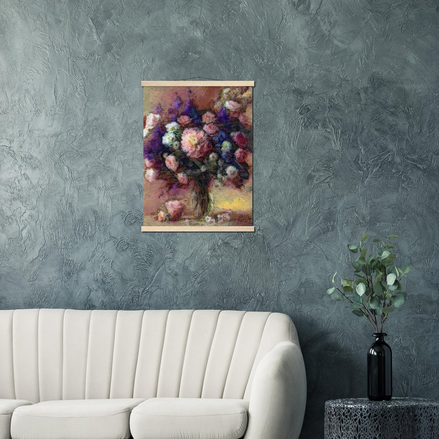 Flowers study 24, Museum-Quality Matte Paper Poster with Hanger