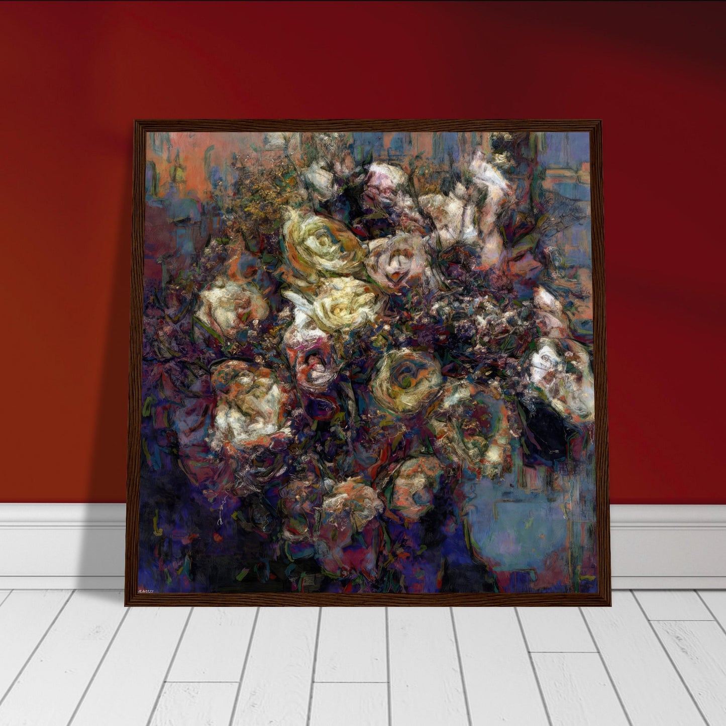 Flowers study 15, Museum-Quality Matte Paper Wooden Framed Poster