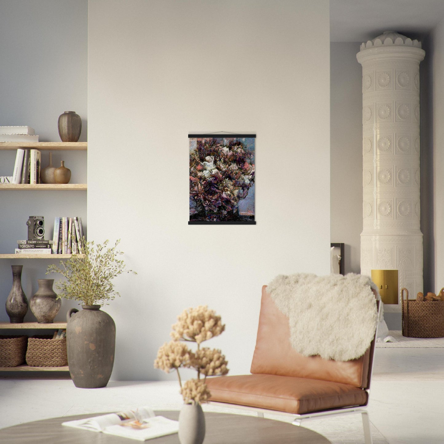 Flowers study 28, Museum-Quality Matte Paper Poster with Hanger
