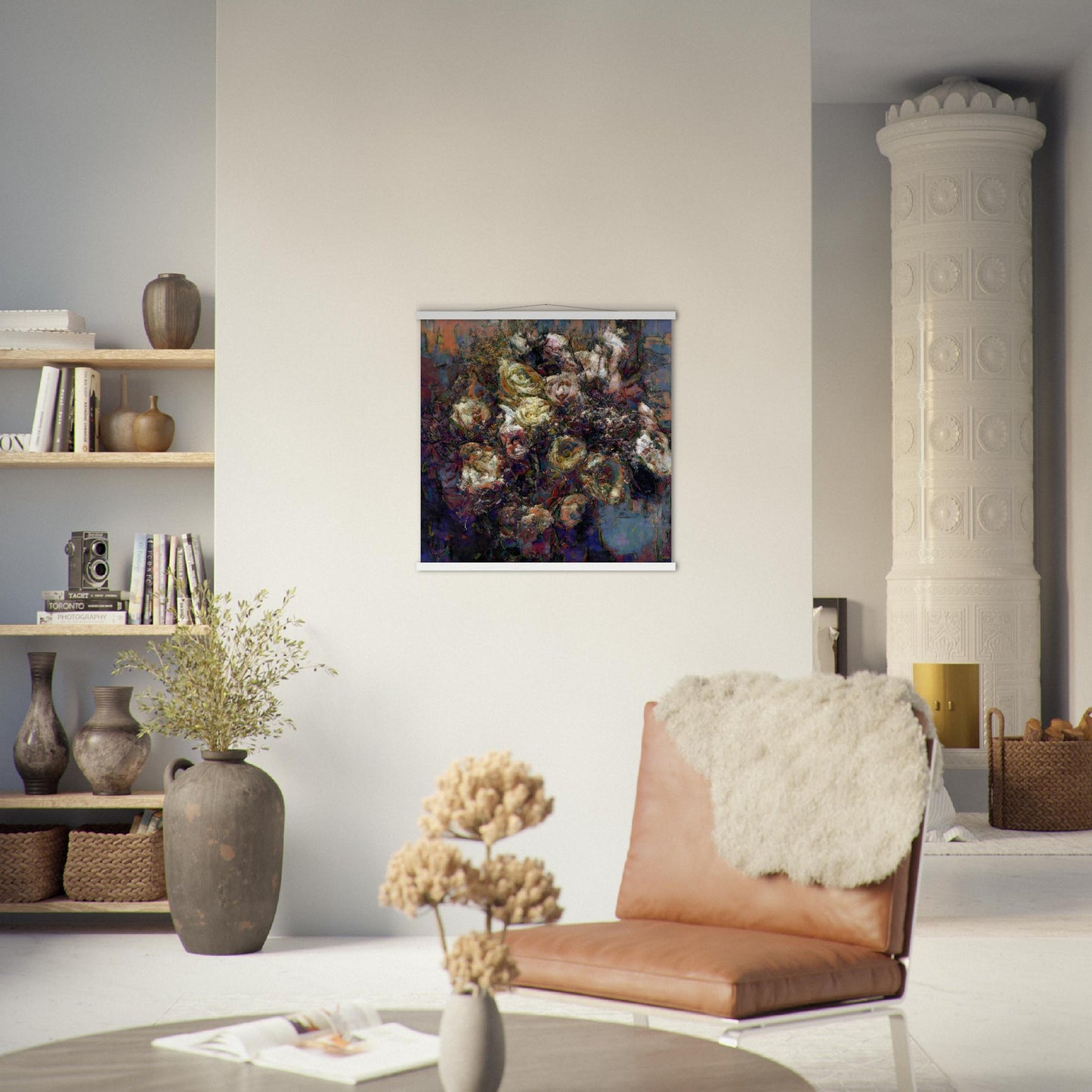 Flowers study 15, Museum-Quality Matte Paper Poster with Hanger