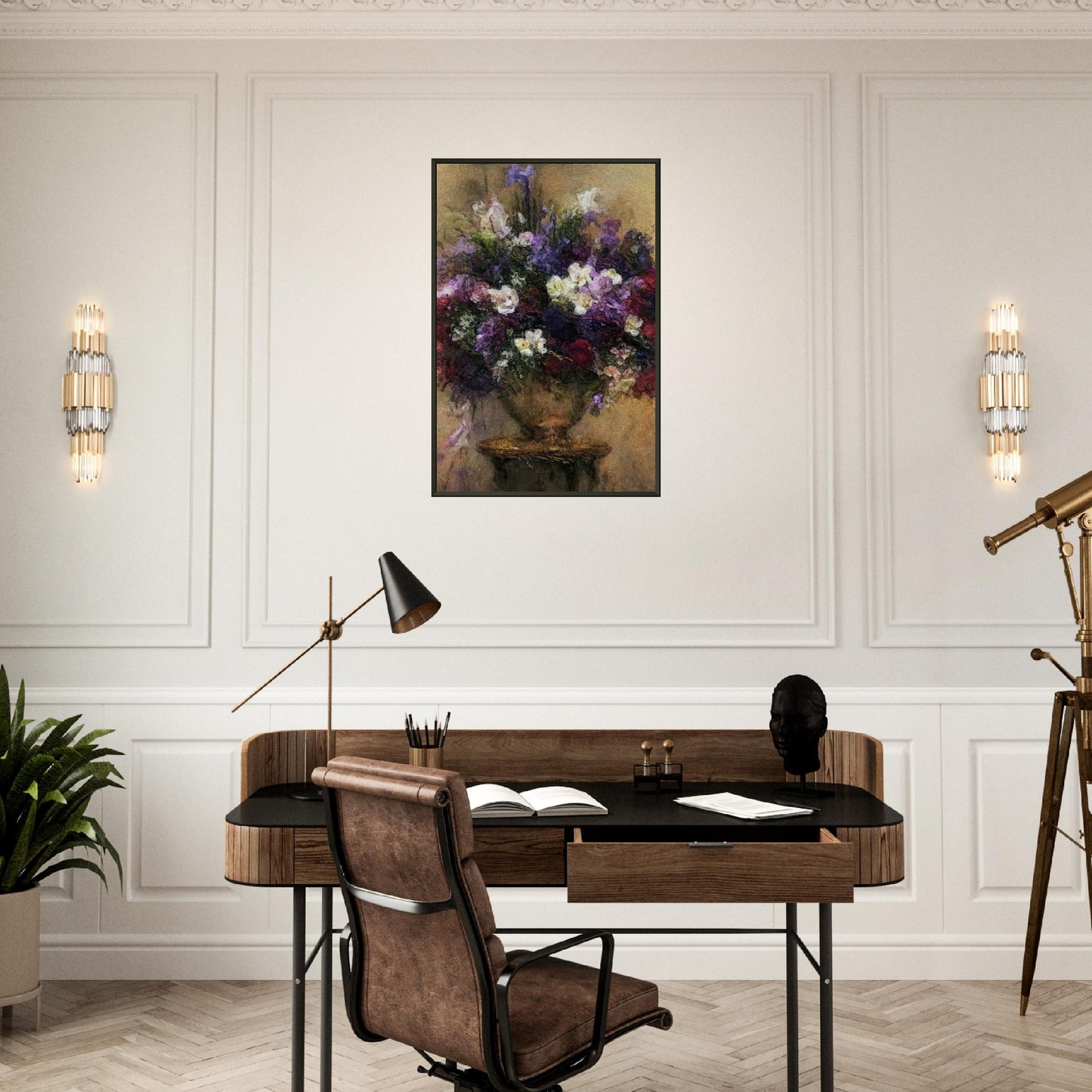 Flowers study 22, Museum-Quality Matte Paper Metal Framed Poster