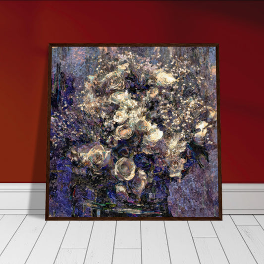 Flowers study 8, Museum-Quality Matte Paper Wooden Framed Poster