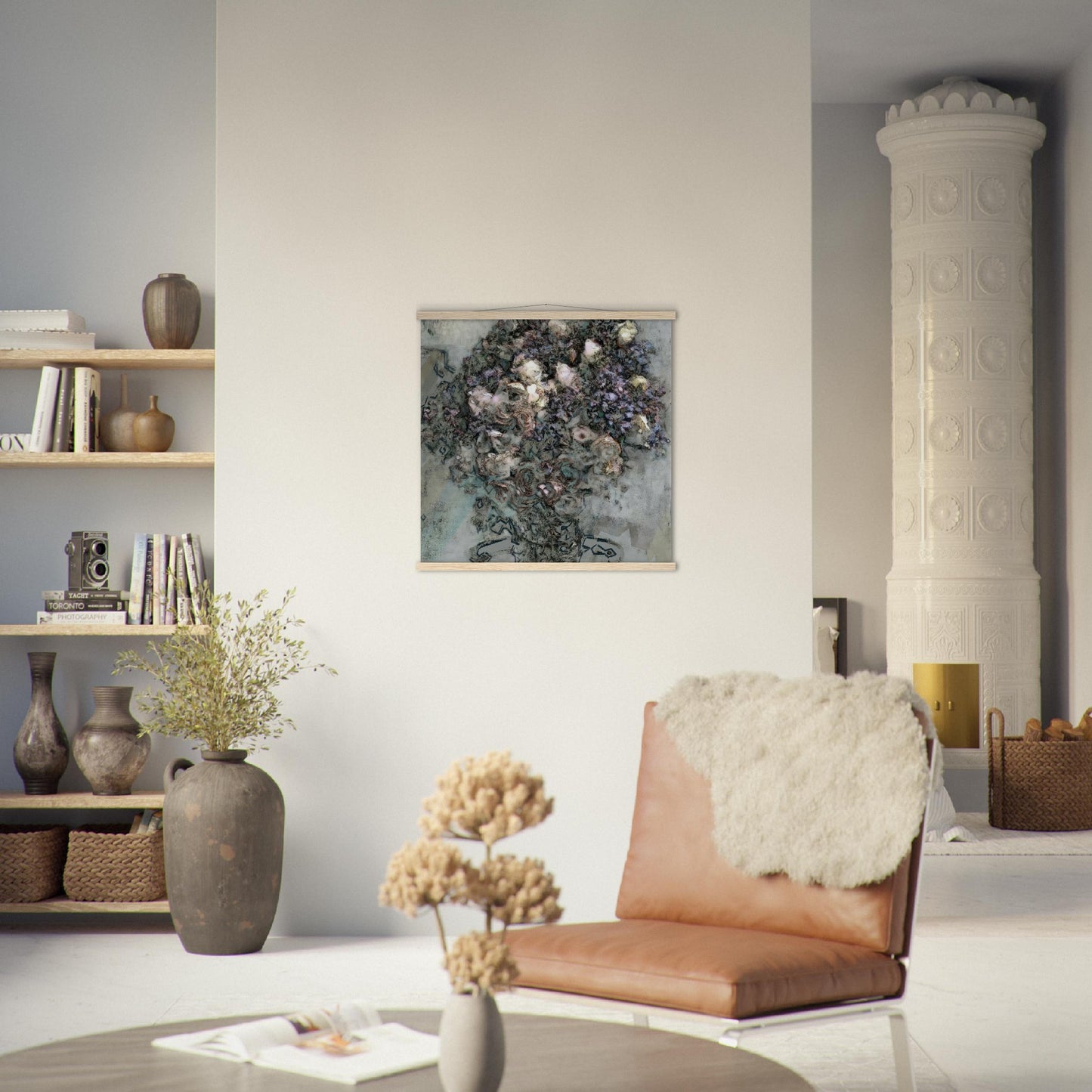 Flowers study 7, Museum-Quality Matte Paper Poster with Hanger