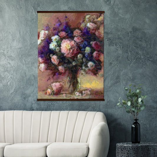 Flowers study 24, Museum-Quality Matte Paper Poster with Hanger