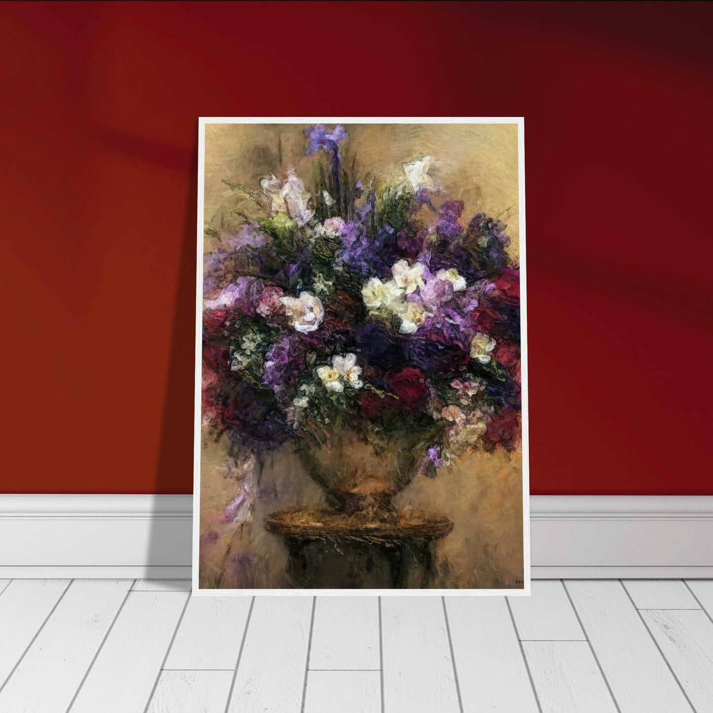 Flowers study 22, Museum-Quality Matte Paper Wooden Framed Poster