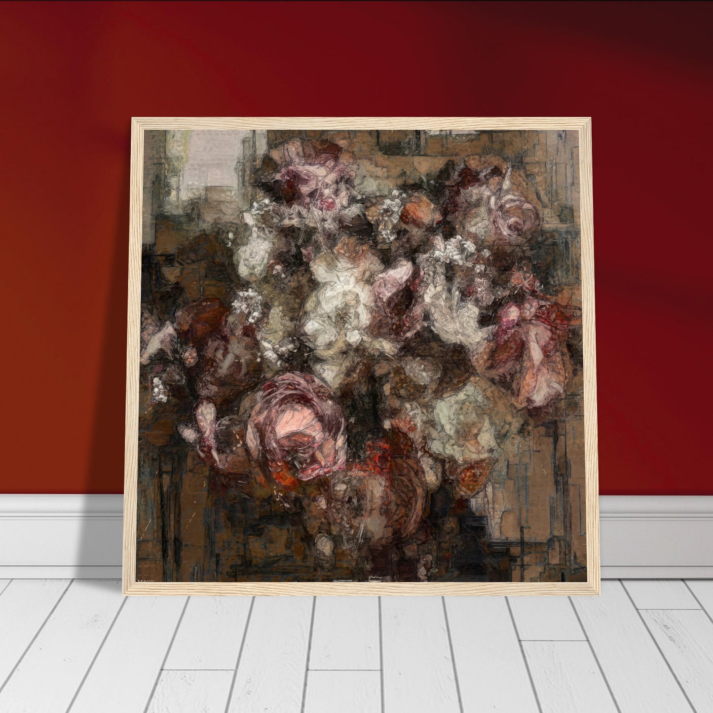 Flowers study 11, Museum-Quality Matte Paper Wooden Framed Poster