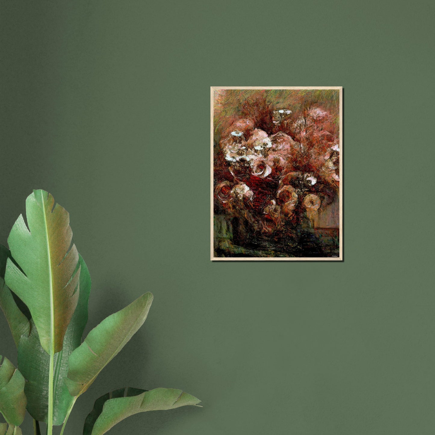 Flowers study 29, Museum-Quality Matte Paper Wooden Framed Poster
