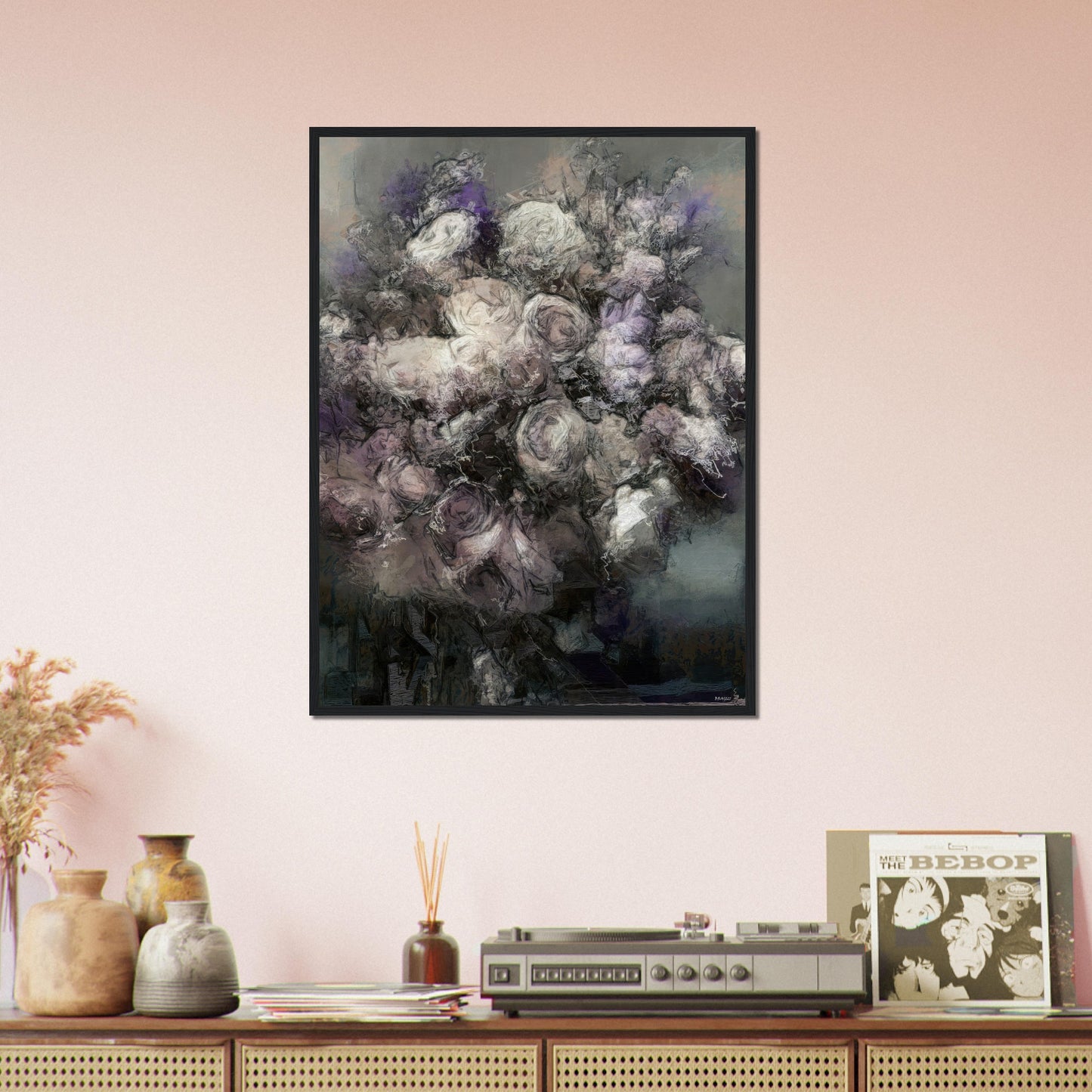 Flowers study 30, Museum-Quality Matte Paper Wooden Framed Poster