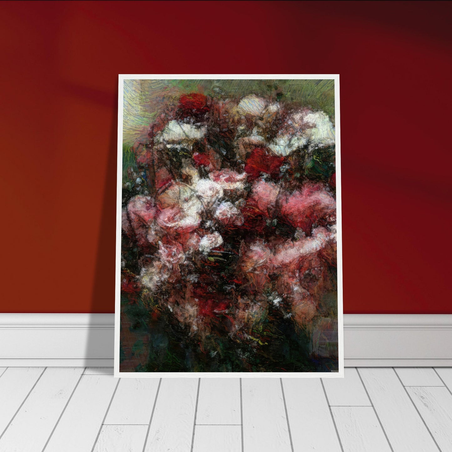 Flowers study 27, Museum-Quality Matte Paper Wooden Framed Poster