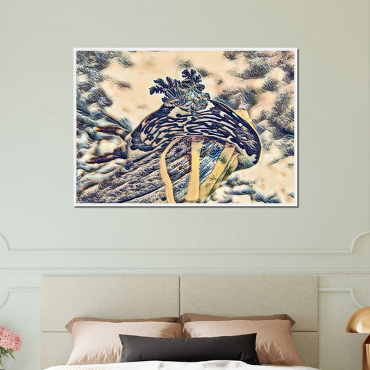 Nudibranch on eggs, Museum-Quality Matte Paper Wooden Framed Poster