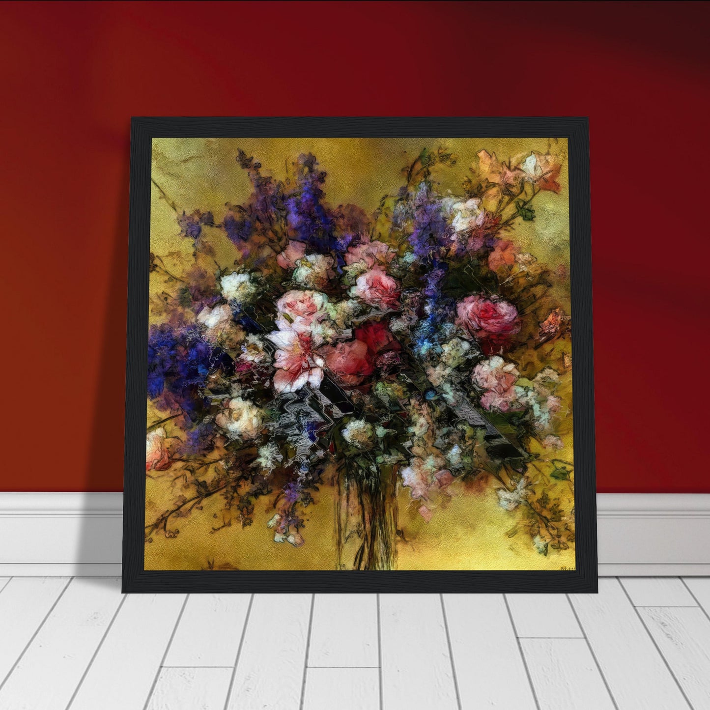 Flowers study 18, Museum-Quality Matte Paper Wooden Framed Poster