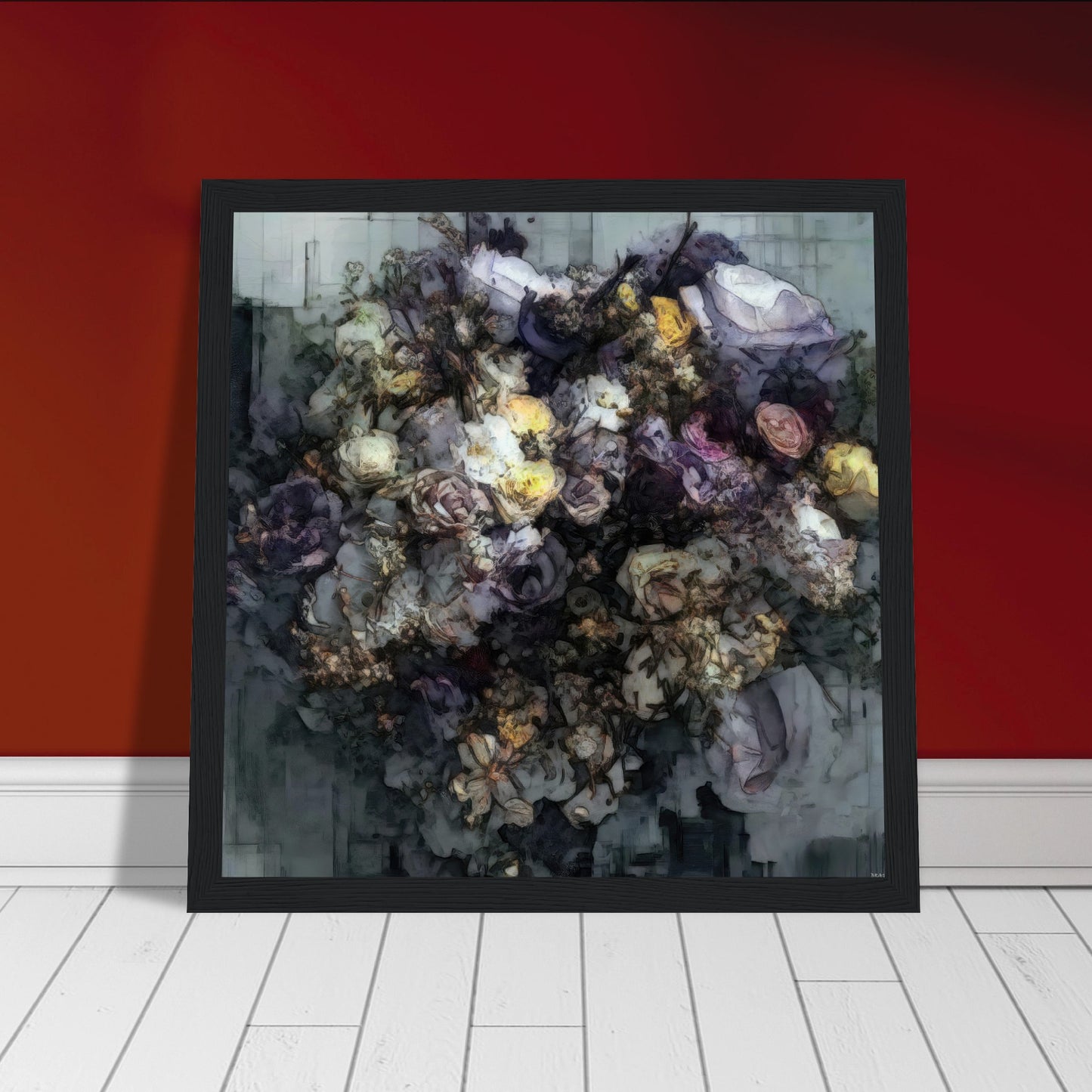 Flowers study 2, Museum-Quality Matte Paper Wooden Framed Poster